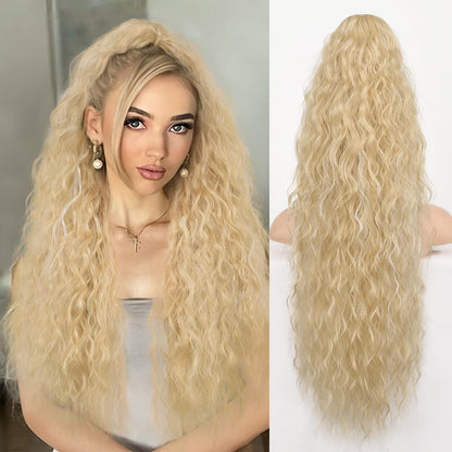 lusailstore - Women's ponytail long curly hair bundle