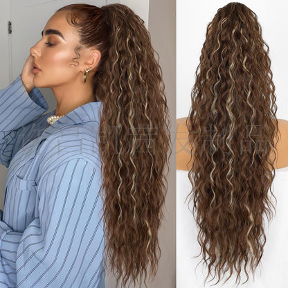 lusailstore - Women's ponytail long curly hair bundle