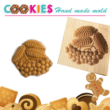 Cross-Border Cookie Mold Cutter Beech Cookie Shortbread Wooden Cookie Mold Biscuit Mold Flower