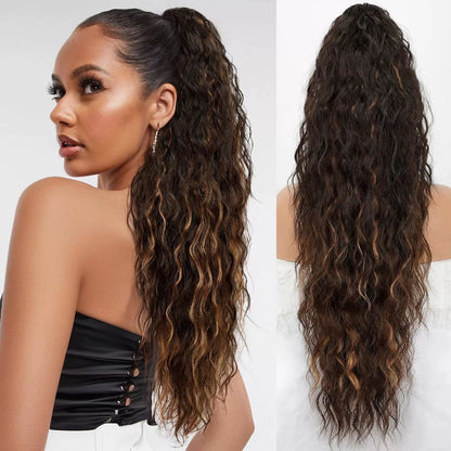 lusailstore - Women's ponytail long curly hair bundle