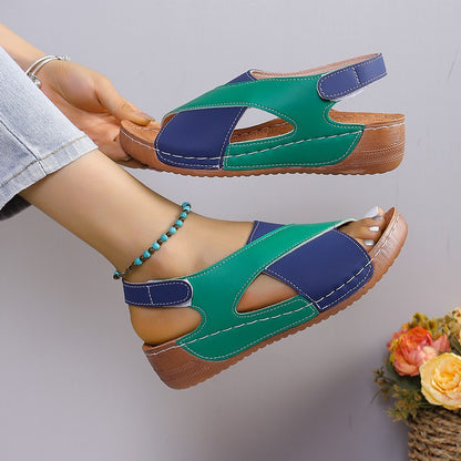 lusailstore - Women's fish mouth Velcro sandals