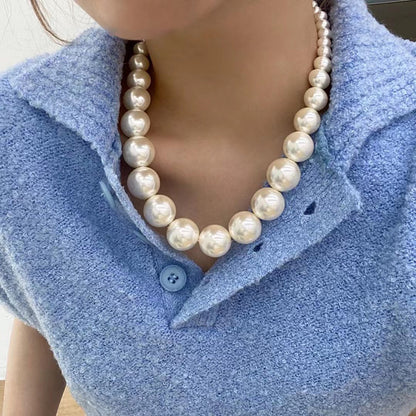 lusailstore - Magnetic heart-shaped pearl pendant necklace