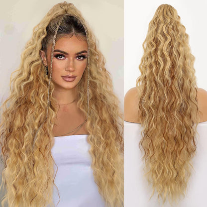 lusailstore - Women's ponytail long curly hair bundle