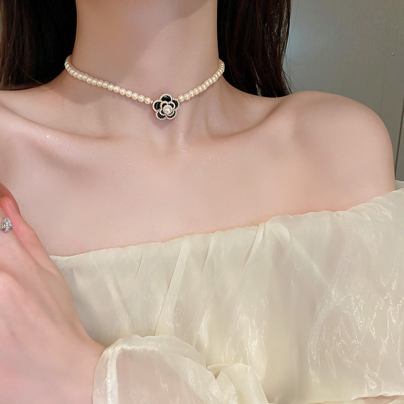 lusailstore - Magnetic heart-shaped pearl pendant necklace