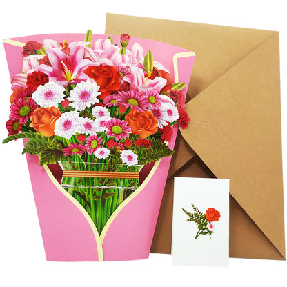 lusailstore - Mother's Day 3D Blessing Bouquethide Envelope