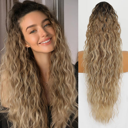 lusailstore - Women's ponytail long curly hair bundle