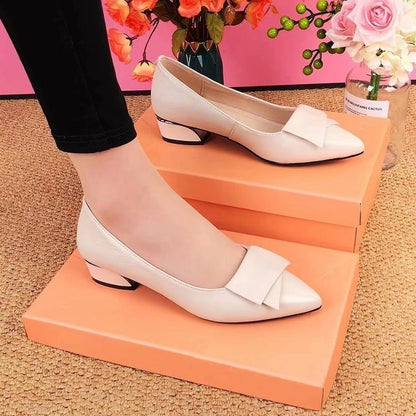 lusailstore - leather pointed toe flats womens