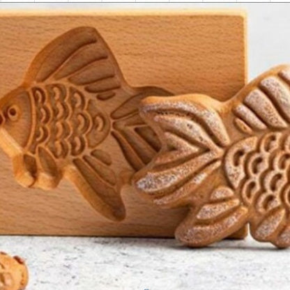 Cross-Border Cookie Mold Cutter Beech Cookie Shortbread Wooden Cookie Mold Biscuit Mold Flower