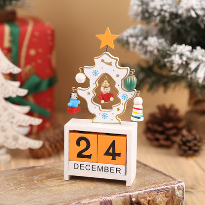 lusailstore - christmas wooden perpetual calendar decorations