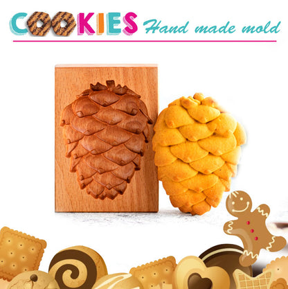 Cross-Border Cookie Mold Cutter Beech Cookie Shortbread Wooden Cookie Mold Biscuit Mold Flower
