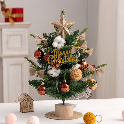 lusailstore - mini desktop christmas tree with lights