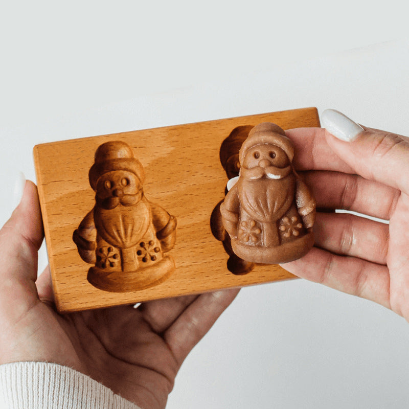 Cross-Border Cookie Mold Cutter Beech Cookie Shortbread Wooden Cookie Mold Biscuit Mold Flower