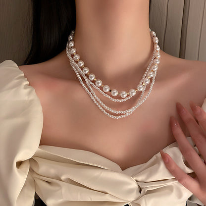 lusailstore - Magnetic heart-shaped pearl pendant necklace