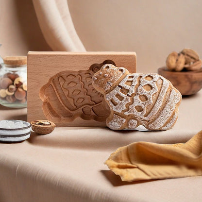 Cross-Border Cookie Mold Cutter Beech Cookie Shortbread Wooden Cookie Mold Biscuit Mold Flower