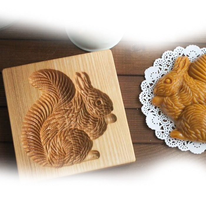 Cross-Border Cookie Mold Cutter Beech Cookie Shortbread Wooden Cookie Mold Biscuit Mold Flower