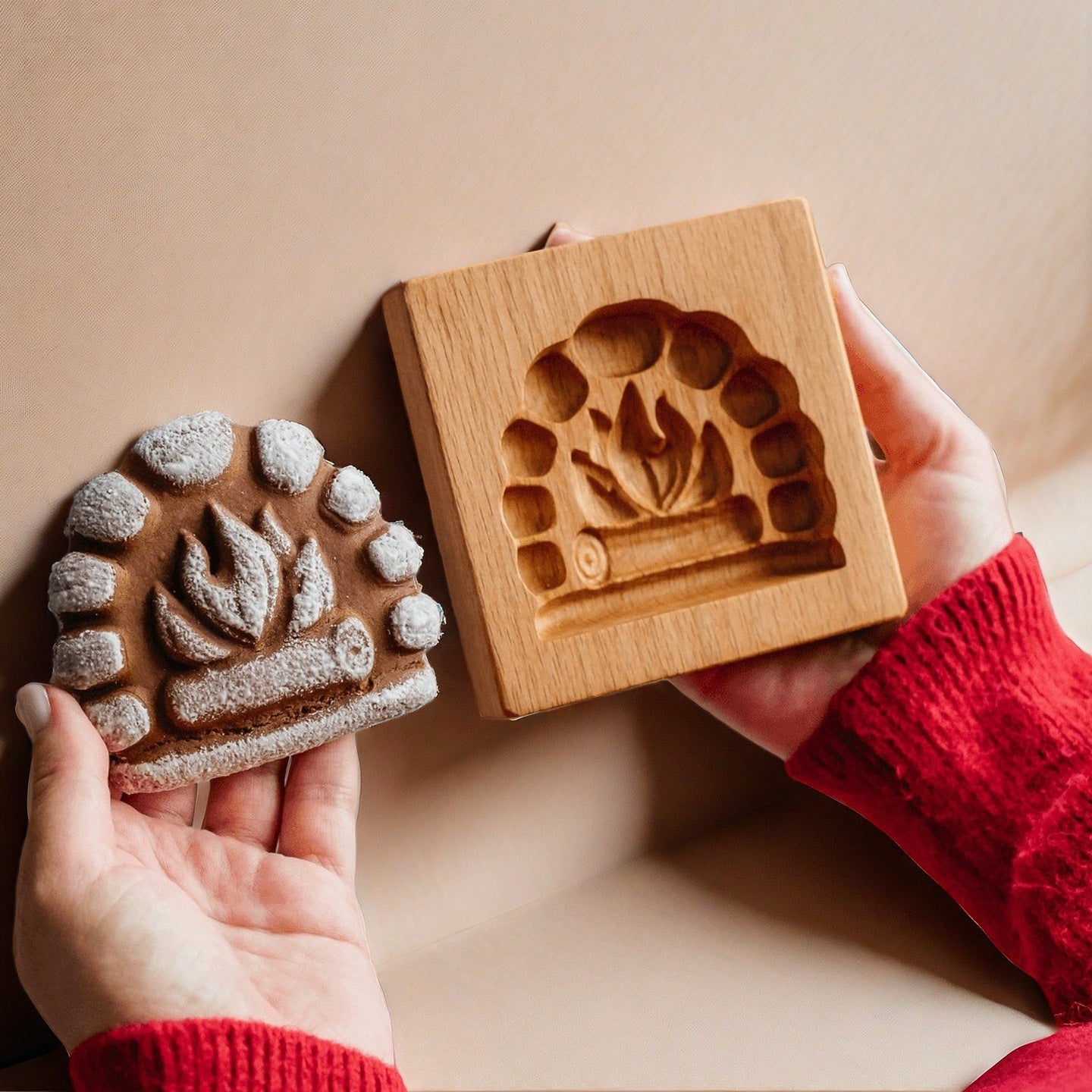 Cross-Border Cookie Mold Cutter Beech Cookie Shortbread Wooden Cookie Mold Biscuit Mold Flower