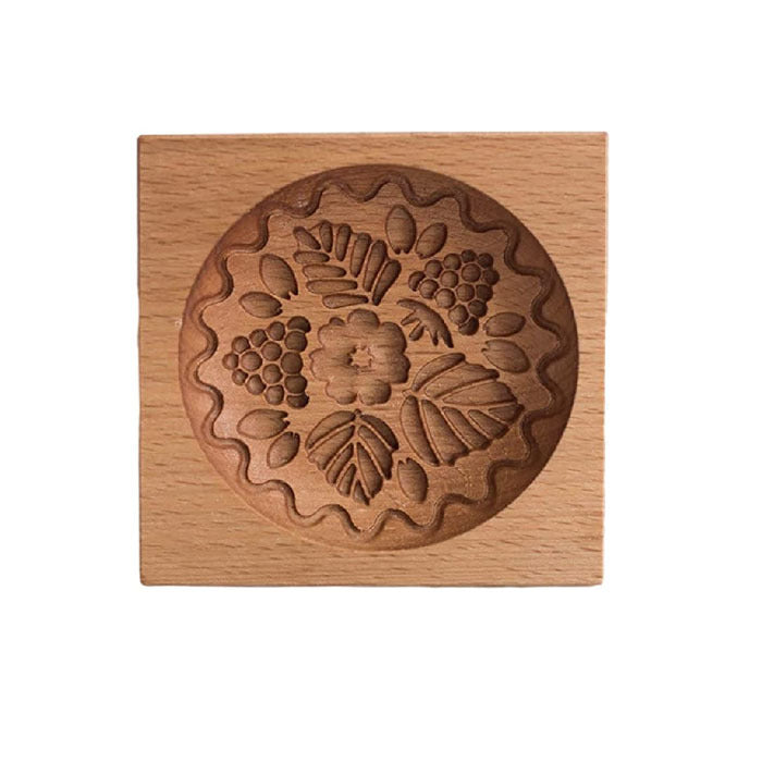 Cross-Border Cookie Mold Cutter Beech Cookie Shortbread Wooden Cookie Mold Biscuit Mold Flower