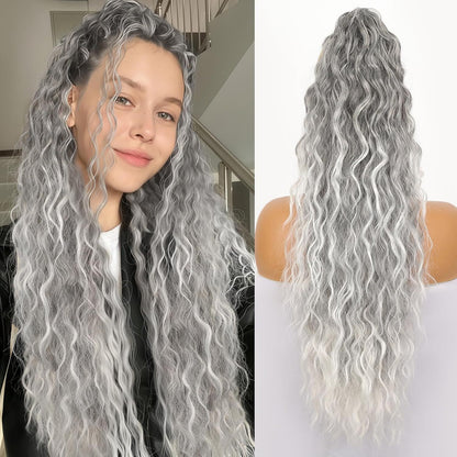 lusailstore - Women's ponytail long curly hair bundle