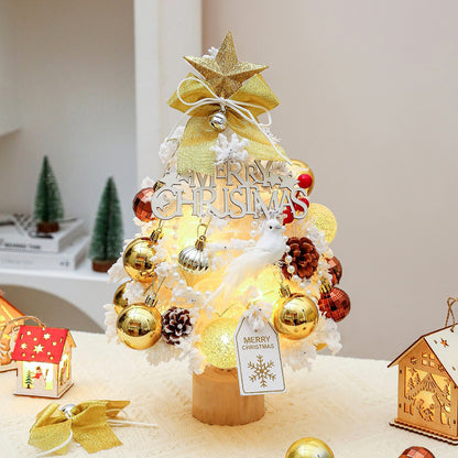 lusailstore - mini desktop christmas tree with lights