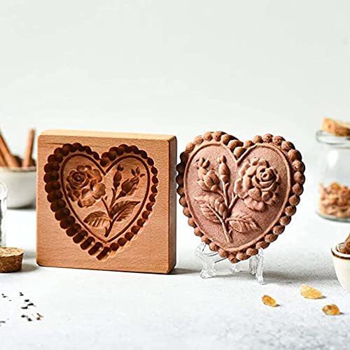Cross-Border Cookie Mold Cutter Beech Cookie Shortbread Wooden Cookie Mold Biscuit Mold Flower