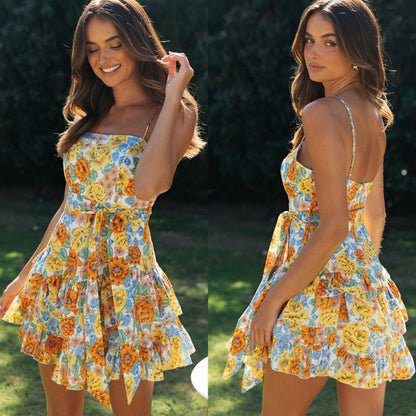 lusailstore-Flower print series dress