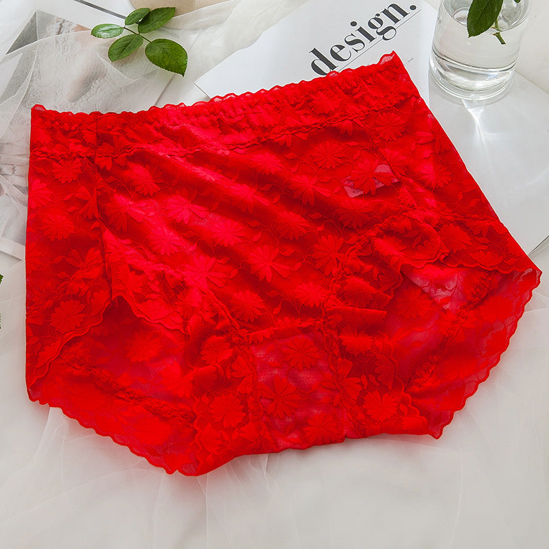 lusailstore-Sexy Seamless Thin Lace Silk Care Panties