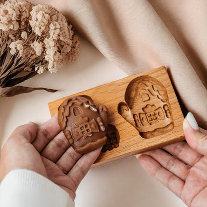 Cross-Border Cookie Mold Cutter Beech Cookie Shortbread Wooden Cookie Mold Biscuit Mold Flower