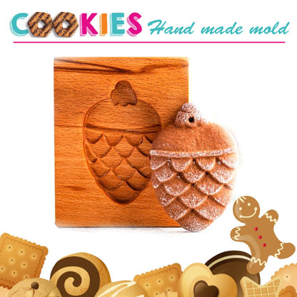 Cross-Border Cookie Mold Cutter Beech Cookie Shortbread Wooden Cookie Mold Biscuit Mold Flower
