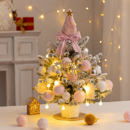 lusailstore - mini desktop christmas tree with lights