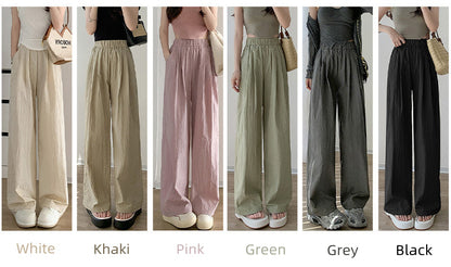 lusailstore -Lazy Stlye Pleated Cool Pants