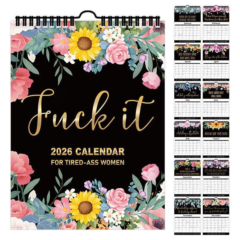 lusailstore  - 2026 Swear Calendar for Tired-Ass Women