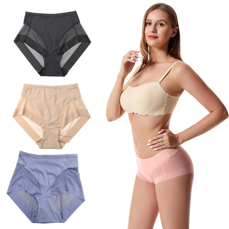 lusailstore - High Waist Ice Silk Seamless Body Shaping Panties