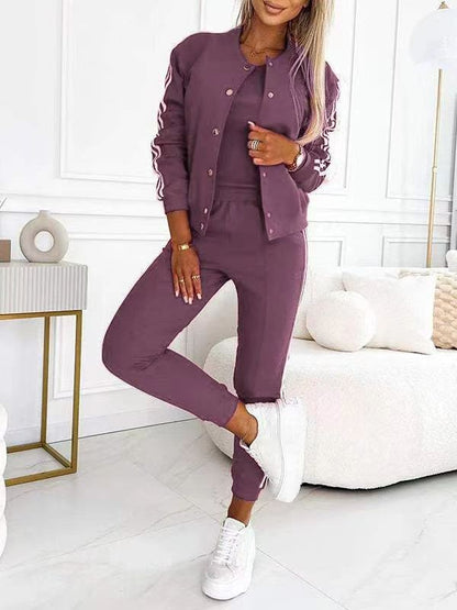 lusailstore - Women's casual jacket three-piece set