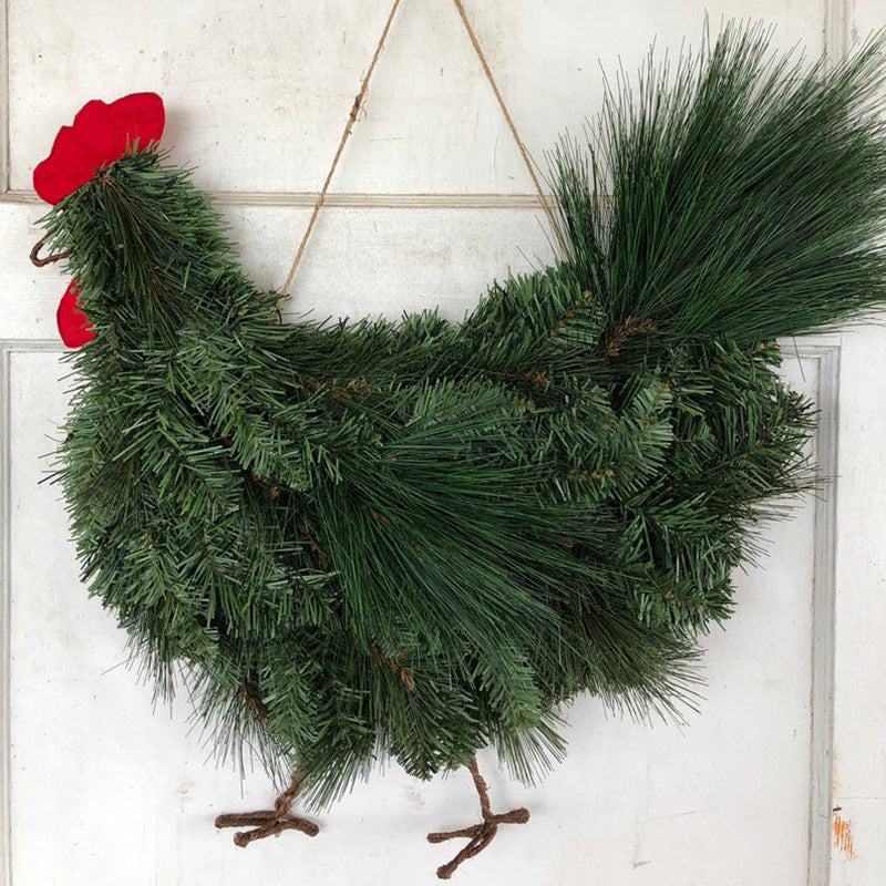 lusailstore - horse head christmas door wreath