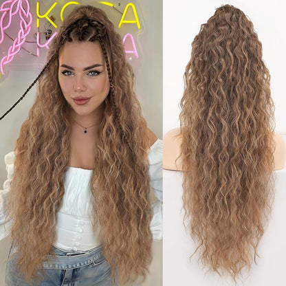 lusailstore - Women's ponytail long curly hair bundle