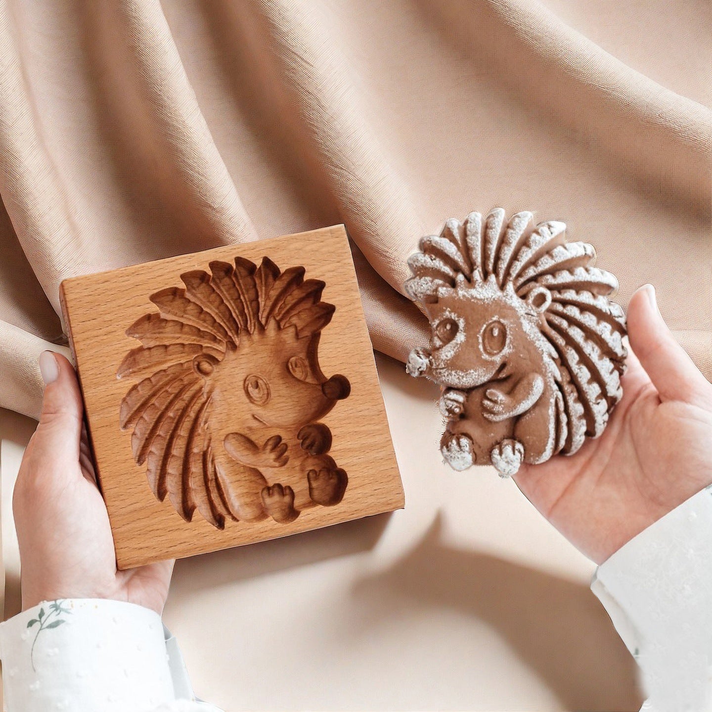 Cross-Border Cookie Mold Cutter Beech Cookie Shortbread Wooden Cookie Mold Biscuit Mold Flower