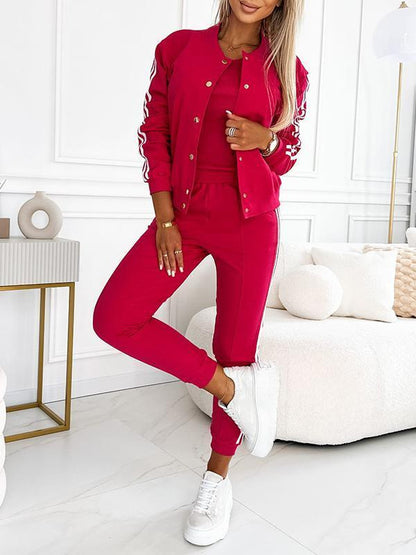lusailstore - Women's casual jacket three-piece set