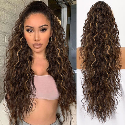 lusailstore - Women's ponytail long curly hair bundle