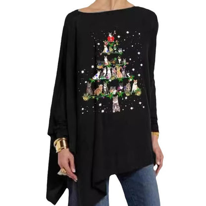 lusailstore - christmas print t shirt