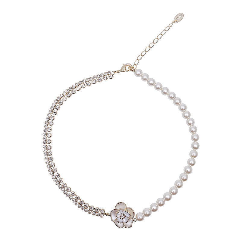 lusailstore - Magnetic heart-shaped pearl pendant necklace