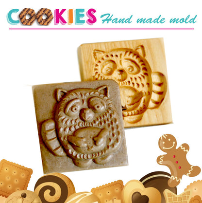 Cross-Border Cookie Mold Cutter Beech Cookie Shortbread Wooden Cookie Mold Biscuit Mold Flower