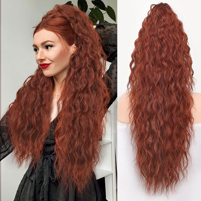 lusailstore - Women's ponytail long curly hair bundle