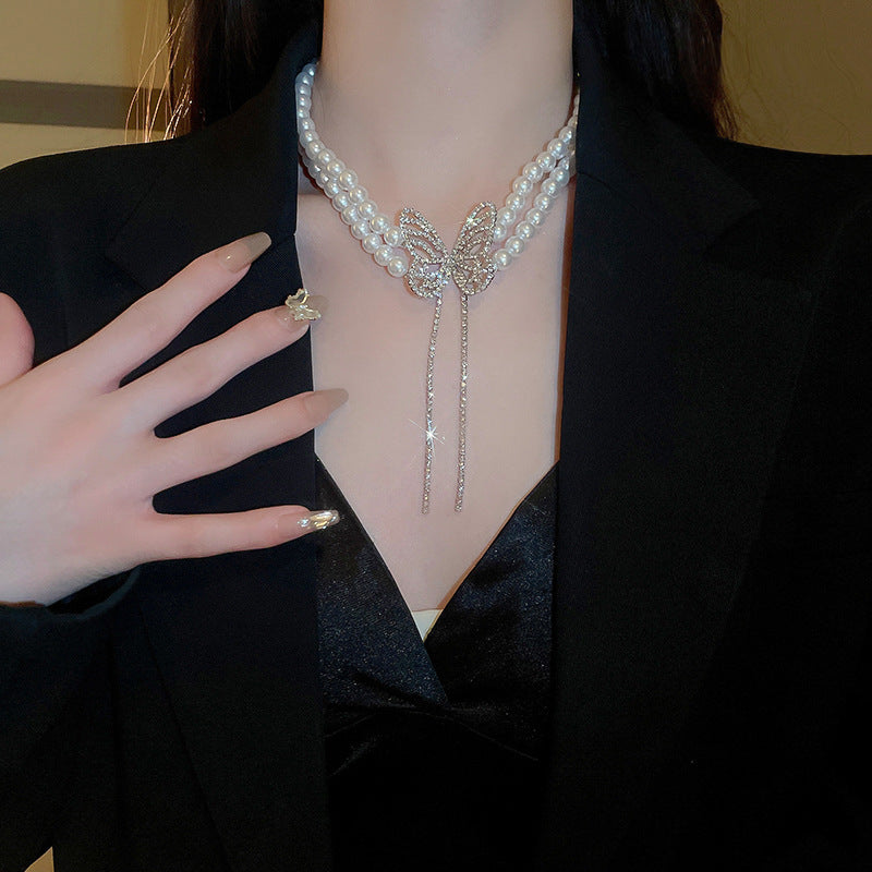 lusailstore - Magnetic heart-shaped pearl pendant necklace