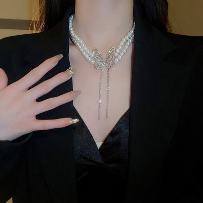 lusailstore - Magnetic heart-shaped pearl pendant necklace