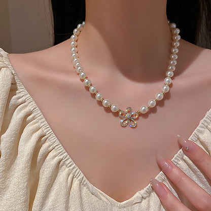 lusailstore - Magnetic heart-shaped pearl pendant necklace
