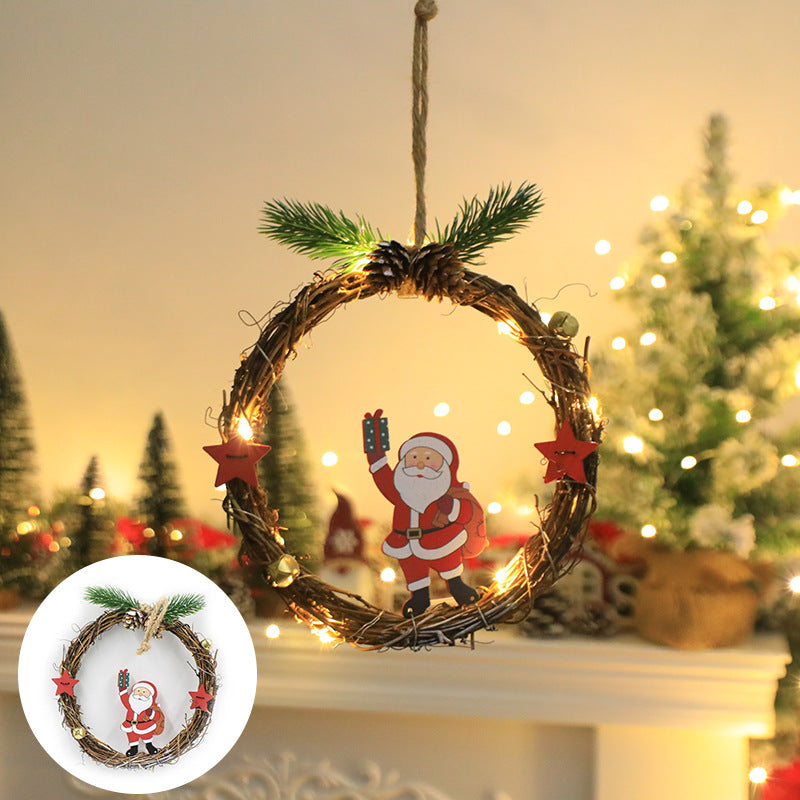 lusailstore - Santa Claus snowman window hanging lights