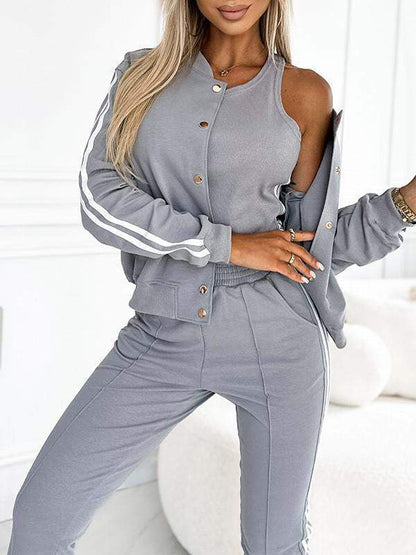 lusailstore - Women's casual jacket three-piece set