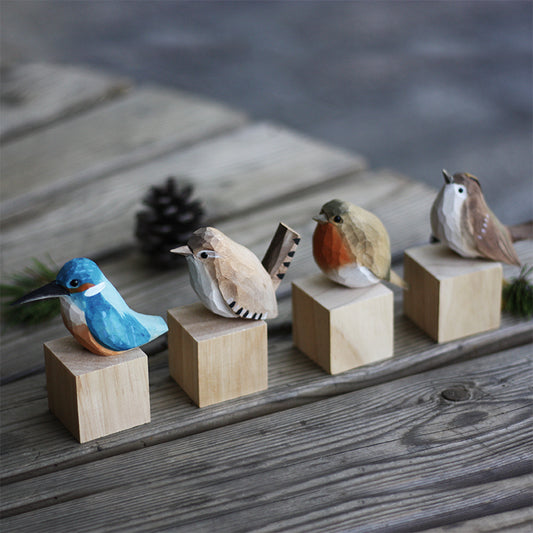 lusailstore - painted handmade european robin figurines