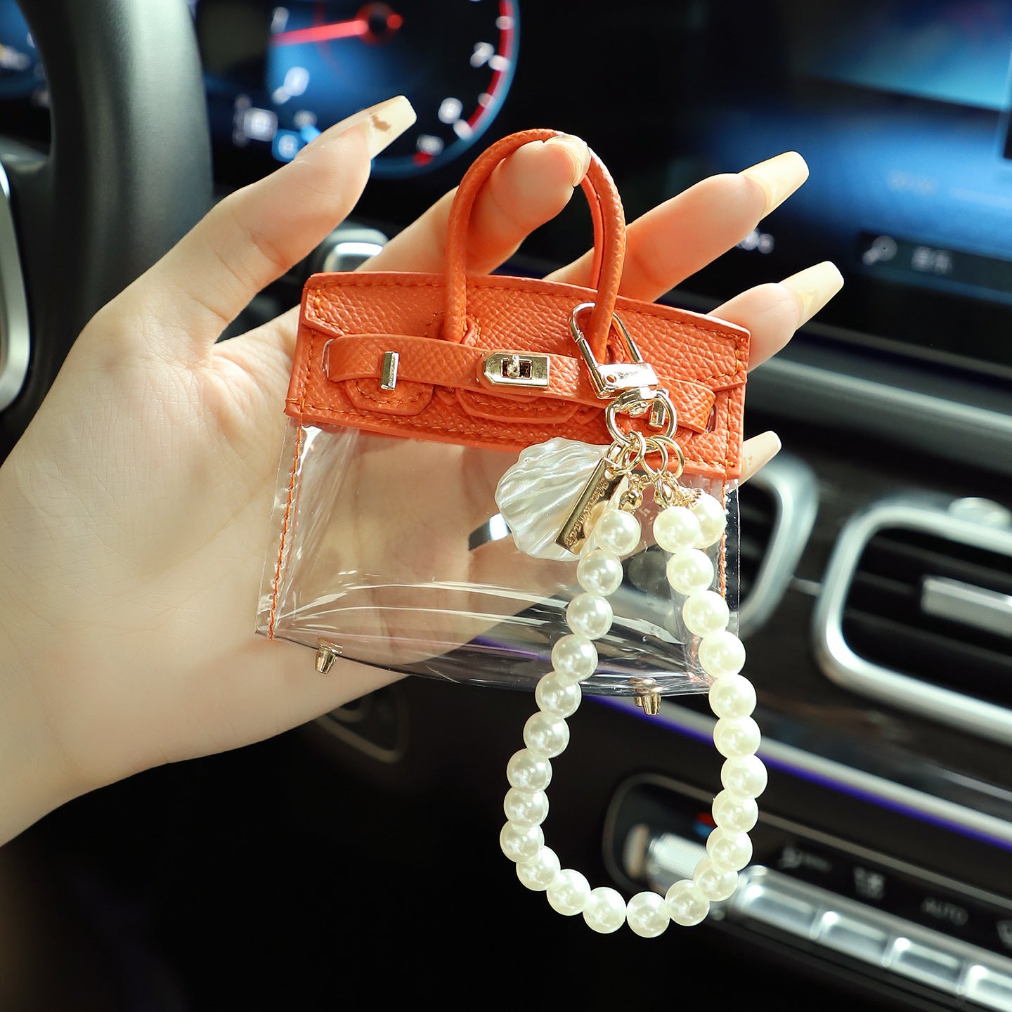 lusailstore - Transparent Mini Handbag Key Case