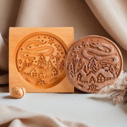 Cross-Border Cookie Mold Cutter Beech Cookie Shortbread Wooden Cookie Mold Biscuit Mold Flower